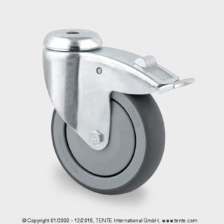 Hjul med broms 100mm