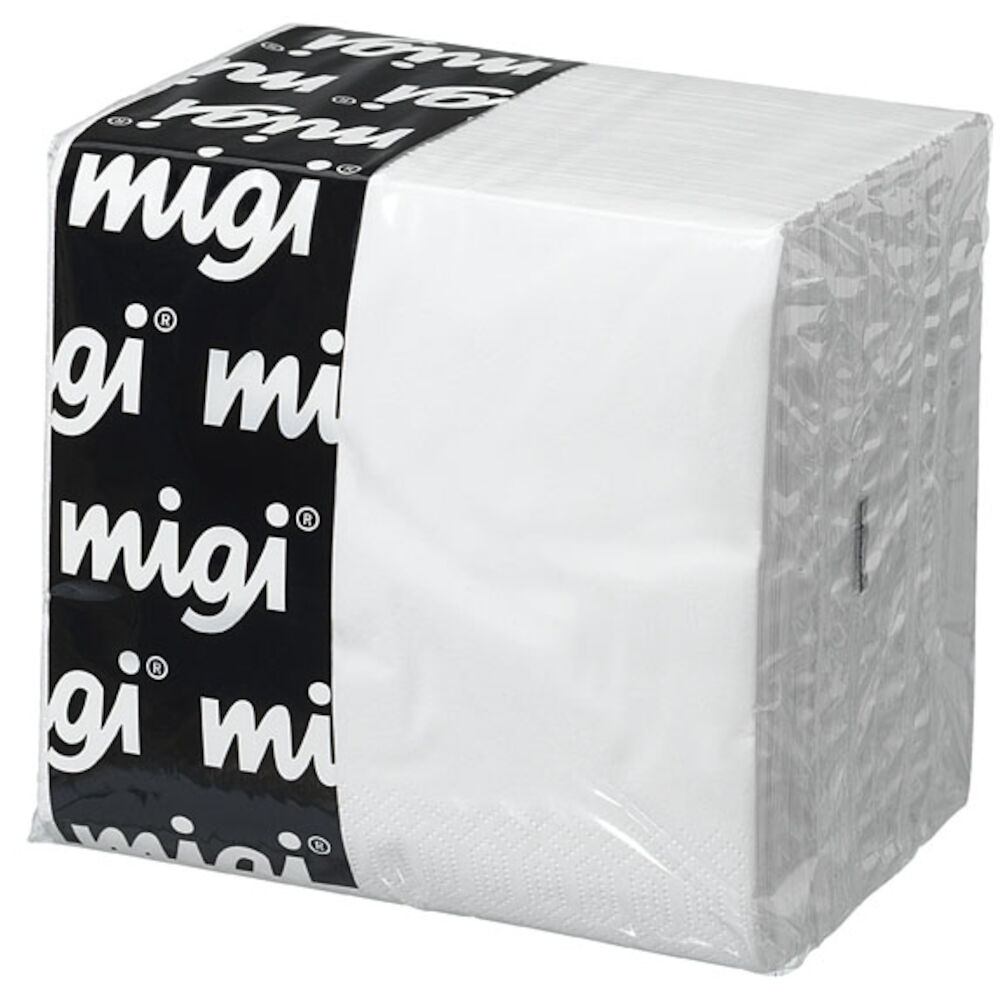 Servett 1/4-vikt 3-lag 40x40cm vit