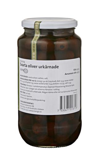 Oliver svarta utan kärnor