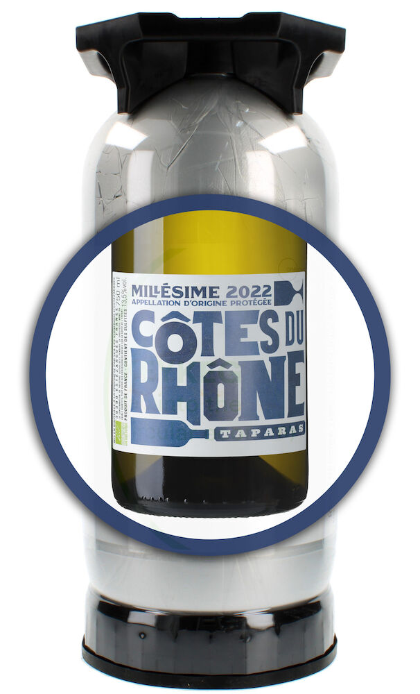 Taparas Côtes du Rhône Blanc KEYKEG EKO