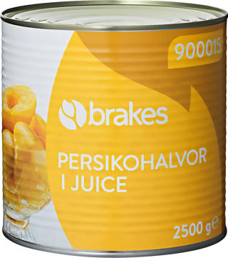 Persikohalvor i juice