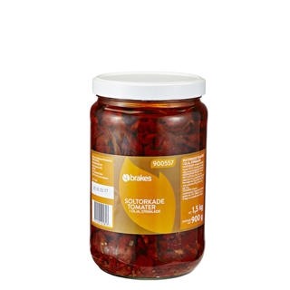 Soltorkade tomater strimlade