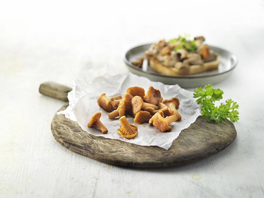 Gula Kantareller Färskfrysta