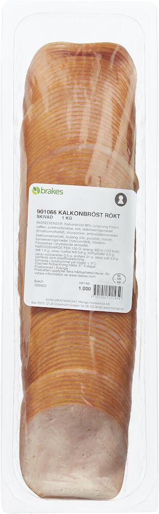 Kalkonbröst rökt skivad 1 kg