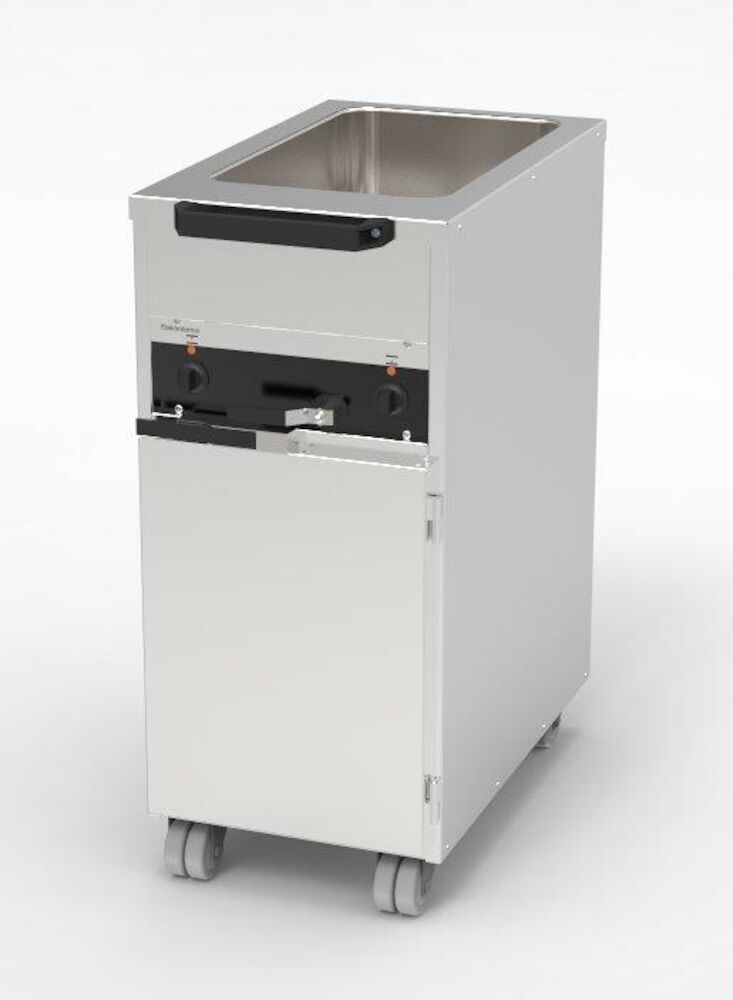 Värmevagn 7216-1  med värmeskåp för GN1/1.
Värmebrunn för GN1/1-200  400x670x900mm