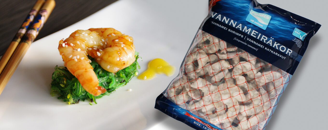 Vannamei - miljömärkta jätteräkor från Feldt’s