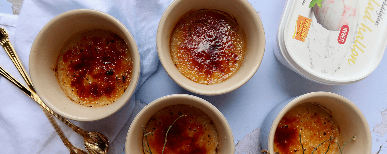 Kan man göra Crème brûlée på glass?