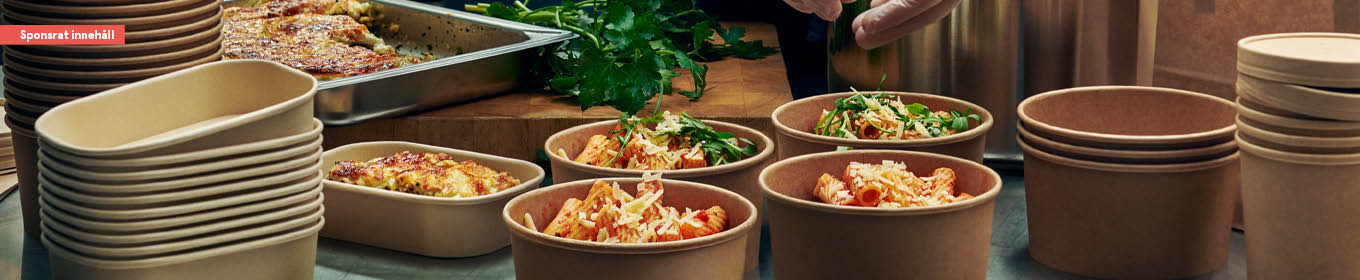 Somriga pasta-recept för take-away