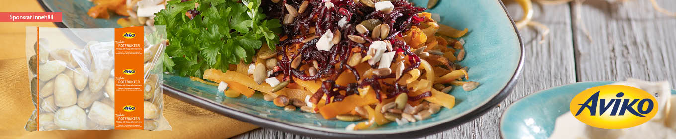 Avikos svenska rotfrukter på salladsbordet