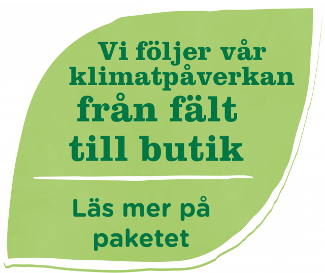 löv med text om hållbarhet
